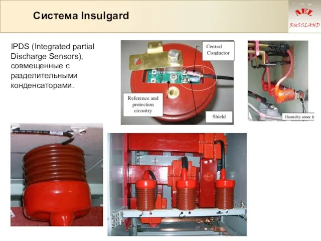 Система Insulgard IPDS (Integrated partial Discharge Sensors), совмещенные с разделительными конденсаторами.