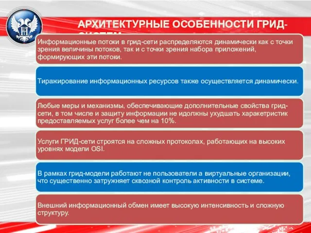 АРХИТЕКТУРНЫЕ ОСОБЕННОСТИ ГРИД-СИСТЕМ