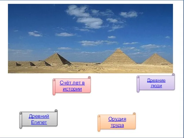 Древний Египет Счёт лет в истории Древние люди Орудия труда