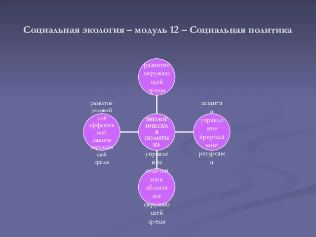 Социальная экология – модуль 12 – Социальная политика