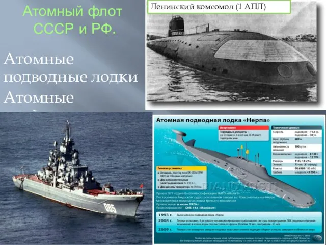 Атомный флот СССР и РФ. Атомные подводные лодки Атомные крейсеры Ленинский комсомол (1 АПЛ)