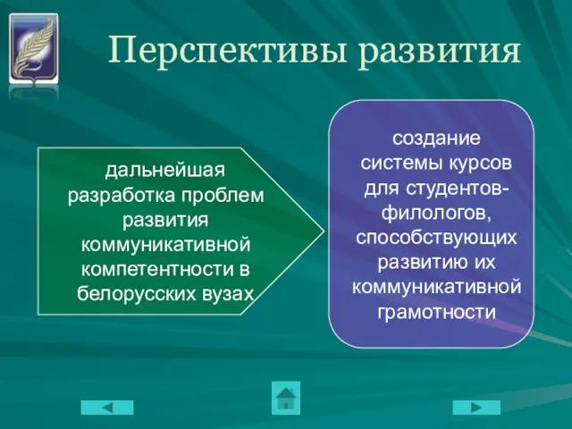 Перспективы развития дальнейшая разработка проблем развития коммуникативной компетентности в белорусских вузах создание