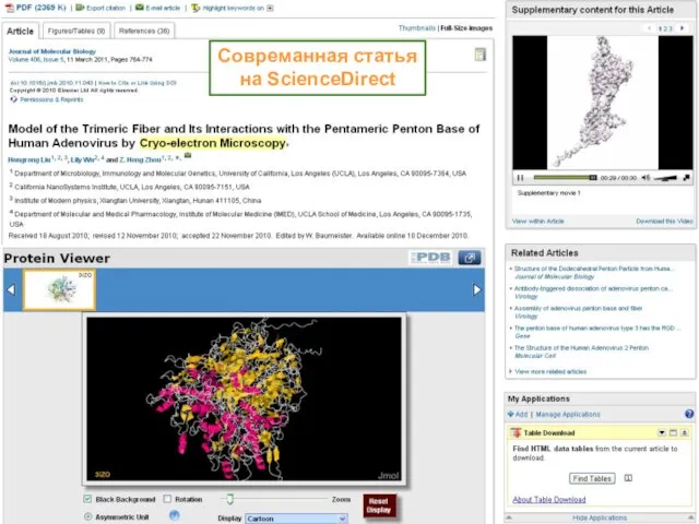 Совреманная статья на ScienceDirect