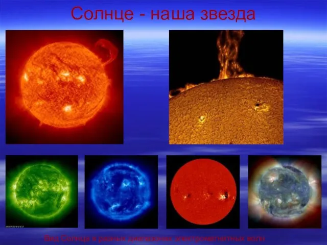 Солнце - наша звезда Вид Солнца в разных диапазонах электромагнитных волн