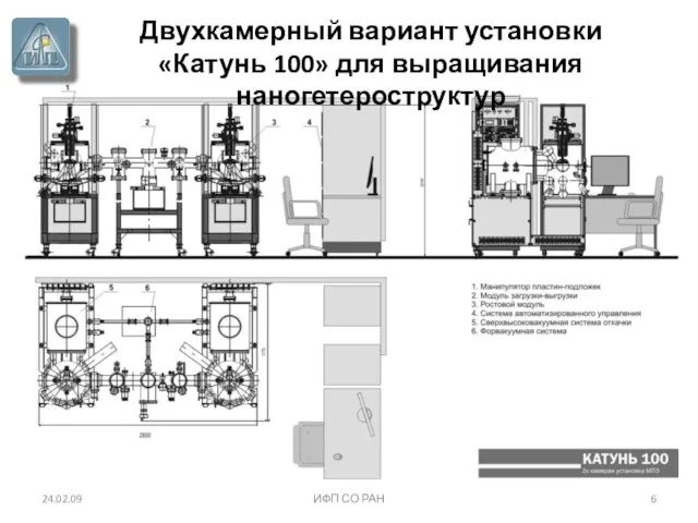 24.02.09 ИФП СО РАН Двухкамерный вариант установки «Катунь 100» для выращивания наногетероструктур