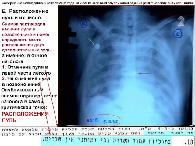 Совершенно неожиданно 3 ноября 2005 года на 2-ом канале был опубликован один