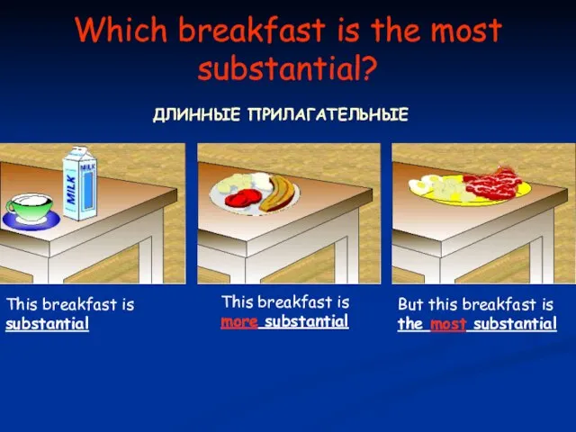 Which breakfast is the most substantial? This breakfast is substantial This breakfast
