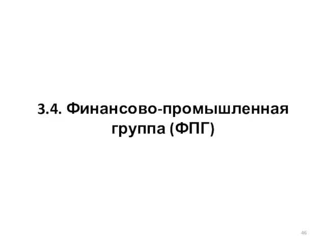 3.4. Финансово-промышленная группа (ФПГ)