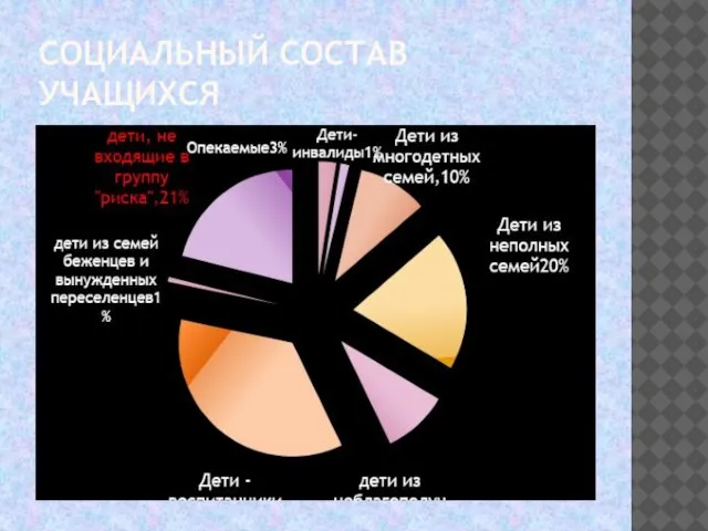 СОЦИАЛЬНЫЙ СОСТАВ УЧАЩИХСЯ