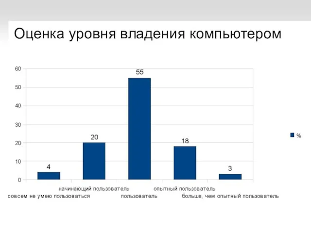 Оценка уровня владения компьютером