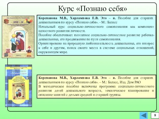 8 Курс «Познаю себя» Корепанова М.В., Харлампова Е.В. Это – я. Пособие