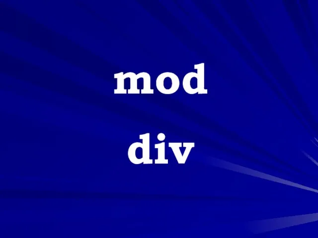 mod div