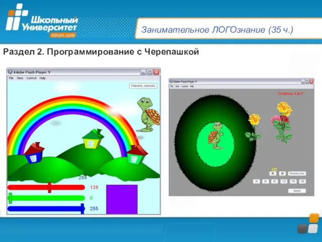 Занимательное ЛОГОзнание (35 ч.) Раздел 2. Программирование с Черепашкой