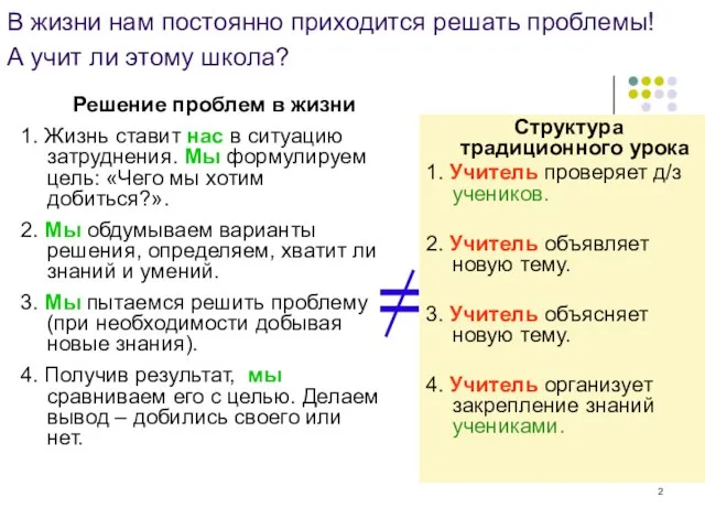 В жизни нам постоянно приходится решать проблемы! А учит ли этому школа?