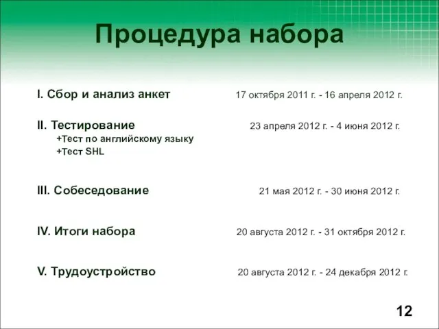 I. Сбор и анализ анкет 17 октября 2011 г. - 16 апреля