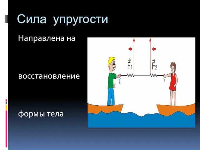 Сила упругости Направлена на восстановление формы тела