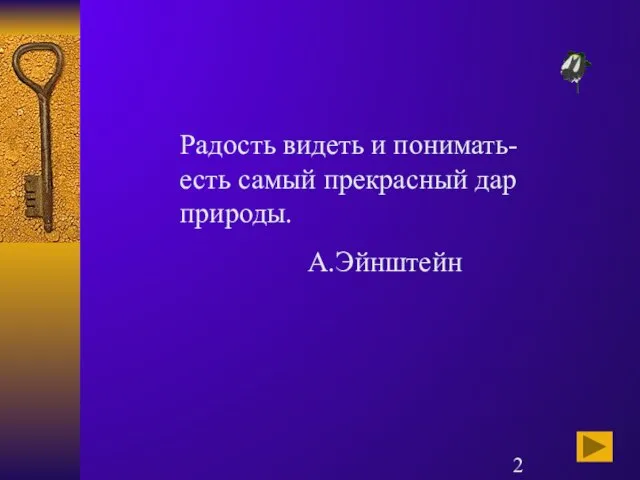 Радость видеть и понимать-есть самый прекрасный дар природы. А.Эйнштейн