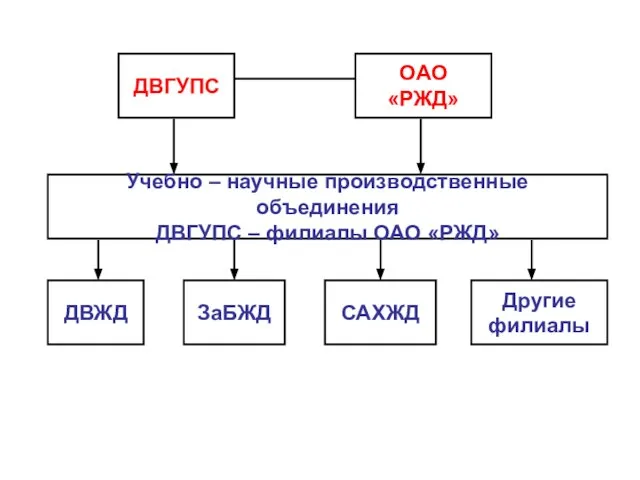 Учебно – научные производственные объединения ДВГУПС – филиалы ОАО «РЖД» ДВГУПС Другие