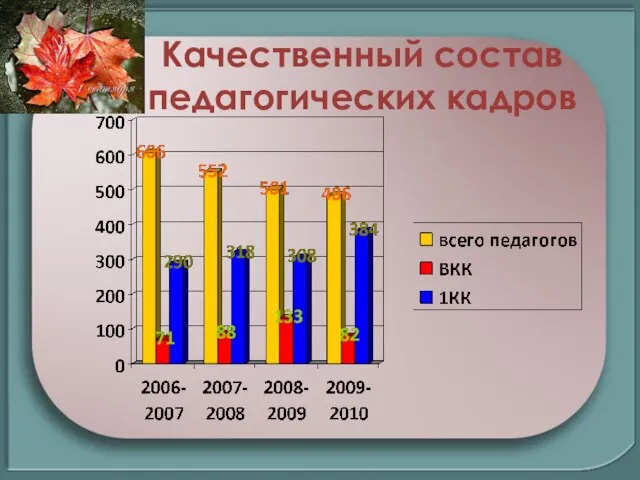 Качественный состав педагогических кадров