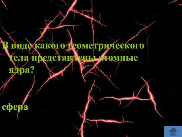 В виде какого геометрического тела представлены атомные ядра? сфера