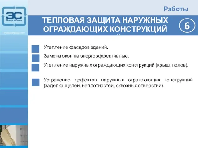 Работы Утепление фасадов зданий. Замена окон на энергоэффективные. Утепление наружных ограждающих конструкций