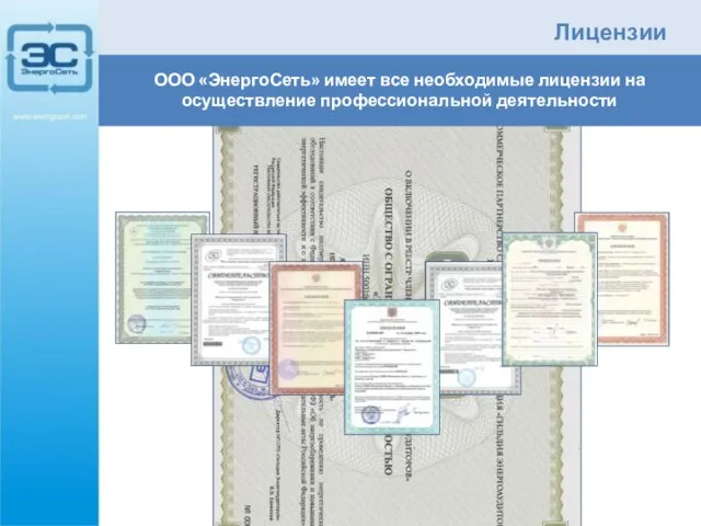 Лицензии ООО «ЭнергоСеть» имеет все необходимые лицензии на осуществление профессиональной деятельности