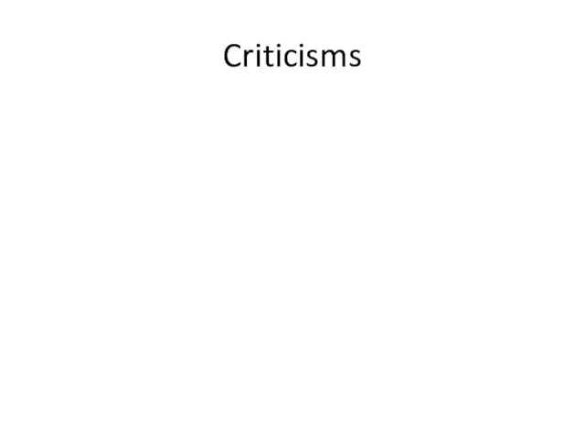 Criticisms