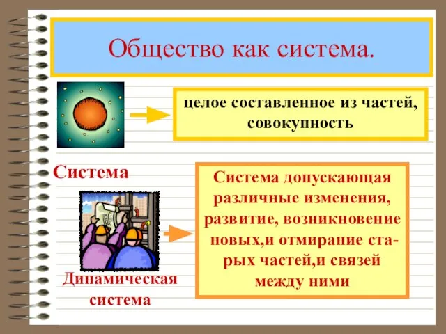 Общество как система.