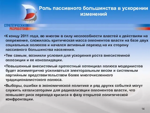 БЛАГОДАРЮ ЗА ВНИМАНИЕ К концу 2011 года, во многом в силу неспособности