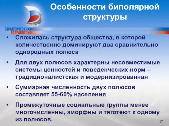 БЛАГОДАРЮ ЗА ВНИМАНИЕ Сложилась структура общества, в которой количественно доминируют два сравнительно