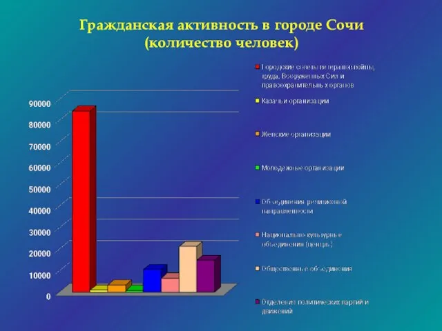 Гражданская активность в городе Сочи (количество человек)