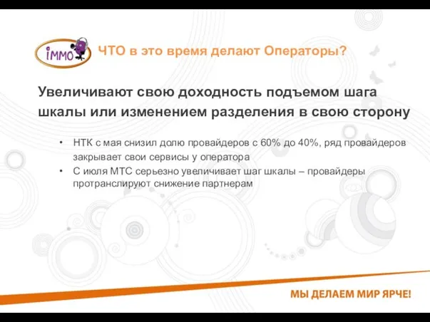 ЧТО в это время делают Операторы? Увеличивают свою доходность подъемом шага шкалы