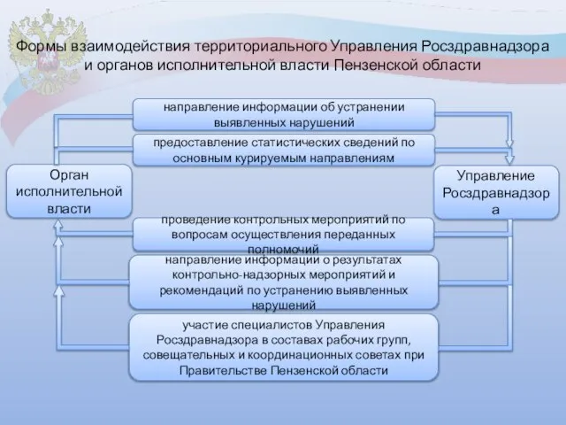 Формы взаимодействия территориального Управления Росздравнадзора и органов исполнительной власти Пензенской области
