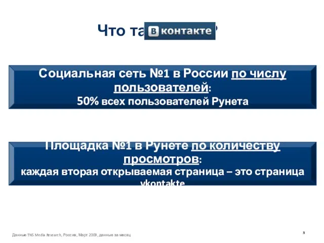 Что такое ? Социальная сеть №1 в России по числу пользователей: 50%