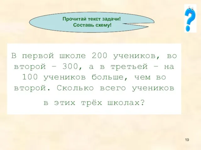 В первой школе 200 учеников, во второй – 300, а в третьей