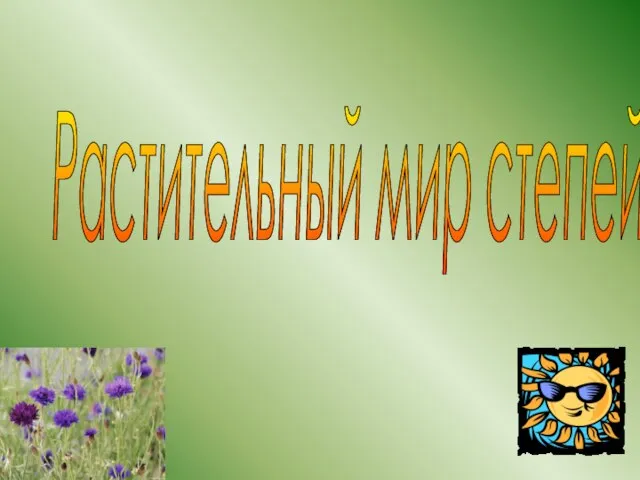 Растительный мир степей