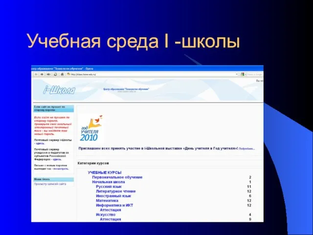 Учебная среда I -школы