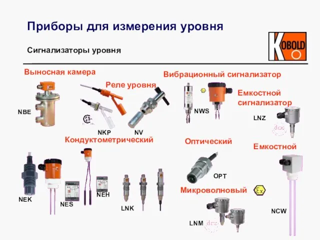 Приборы для измерения уровня Сигнализаторы уровня Выносная камера Реле уровня Микроволновый Вибрационный