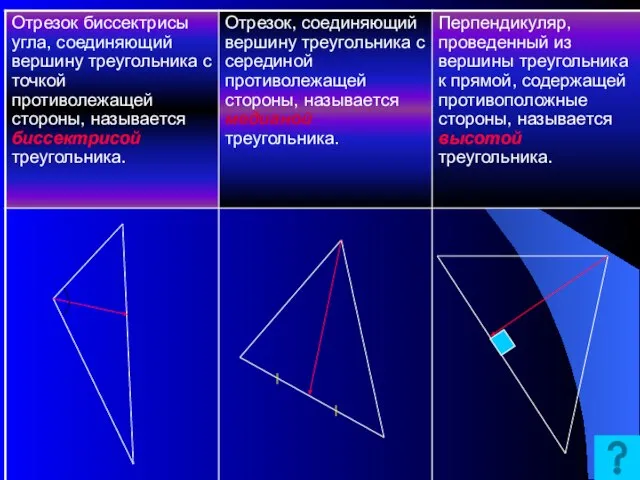 Три отрезка треугольника.