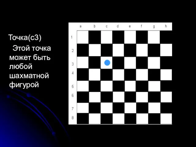 Точка(с3) Этой точка может быть любой шахматной фигурой