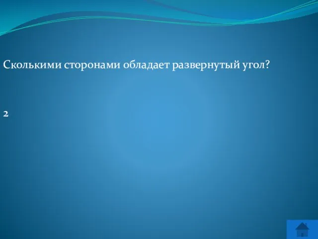 Сколькими сторонами обладает развернутый угол? 2