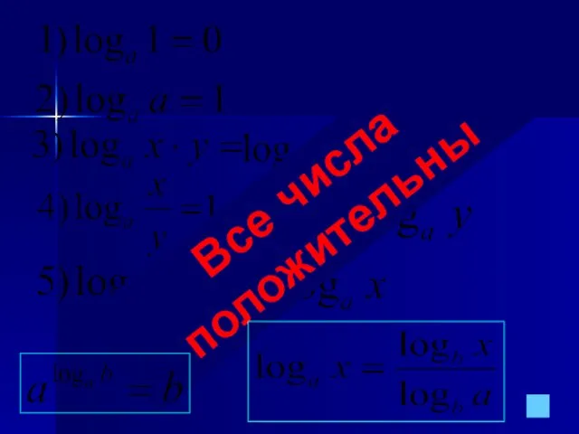 Все числа положительны