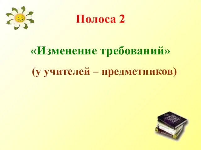 Полоса 2 «Изменение требований» (у учителей – предметников)