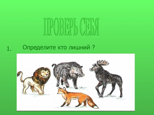 ПРОВЕРЬ СЕБЯ 1. Определите кто лишний ?