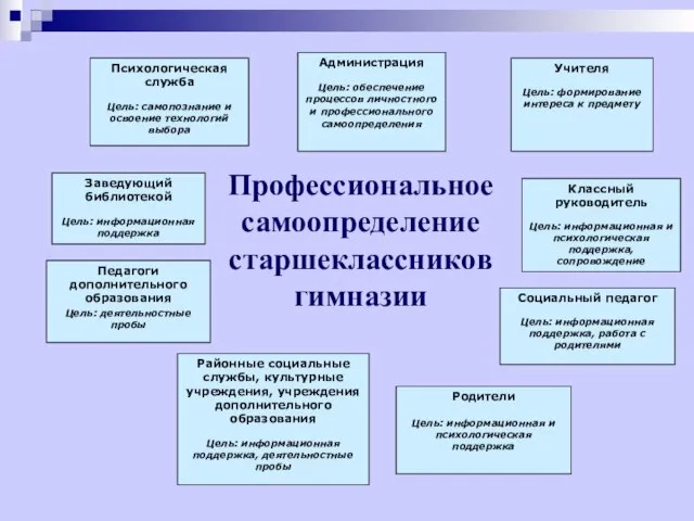 Профессиональное самоопределение старшеклассников гимназии