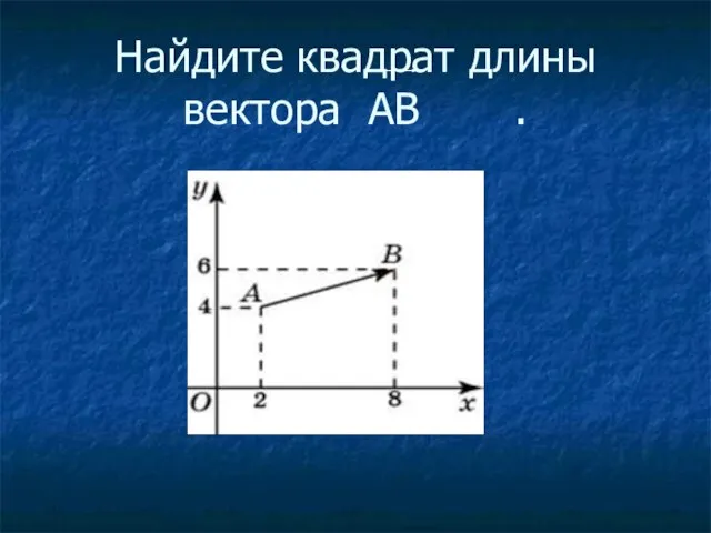 Найдите квадрат длины вектора AB .