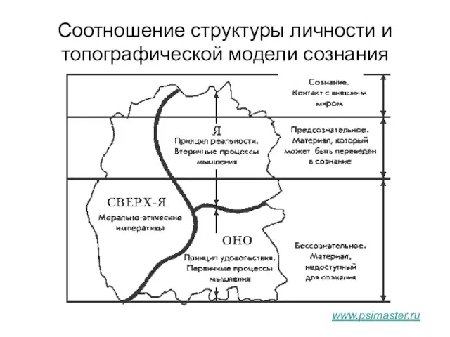 Соотношение структуры личности и топографической модели сознания www.psimaster.ru