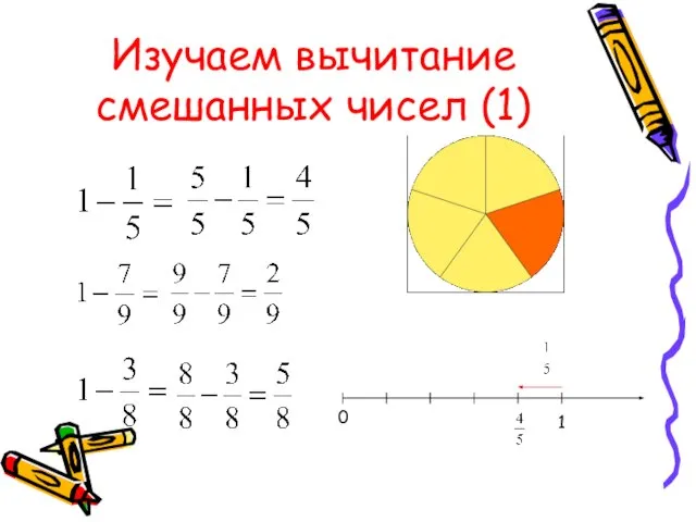 Изучаем вычитание смешанных чисел (1) 0 1