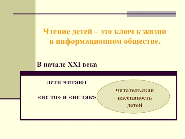 В начале XXI века дети читают «не то» и «не так» Чтение