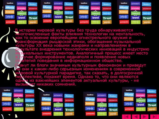 В истории мировой культуры без труда обнаруживаются многочисленные факты влияния технологии на